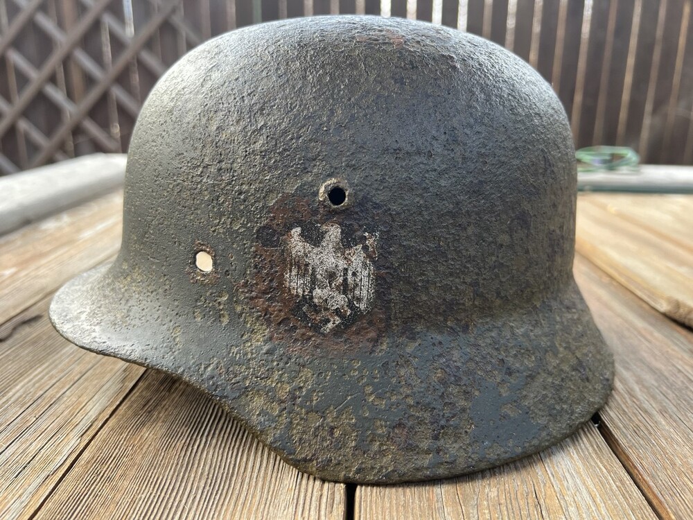 Wehrmacht helmet M35 / from Demyansk
