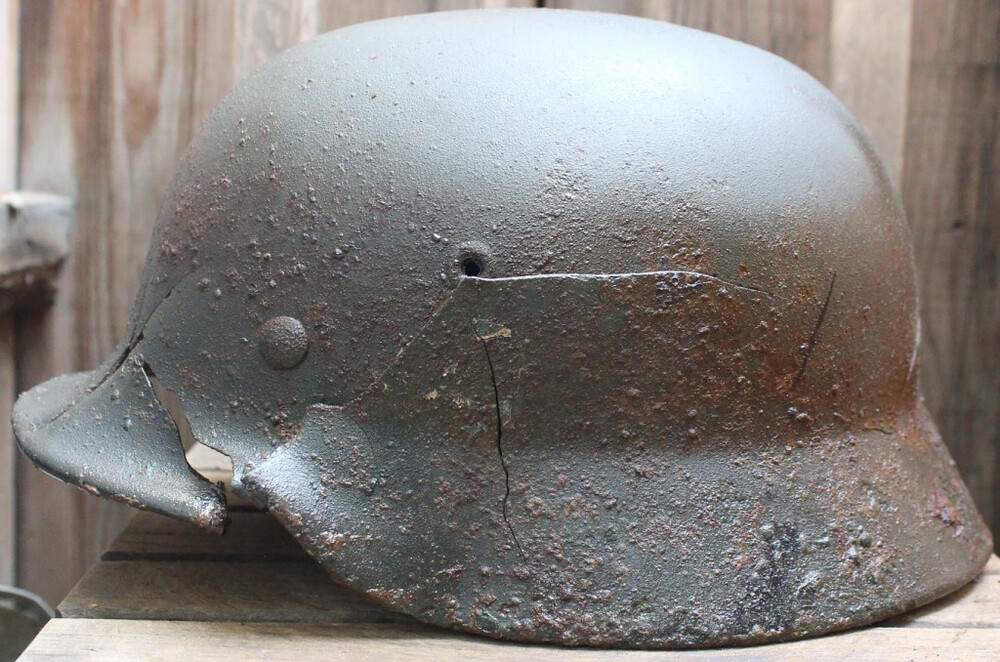German helmet M40 / from Kaluga