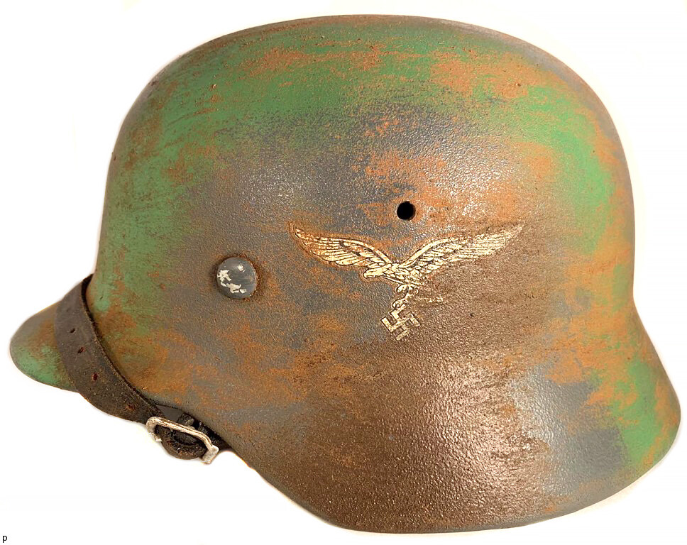 Restored German helmet M40, Luftwaffe