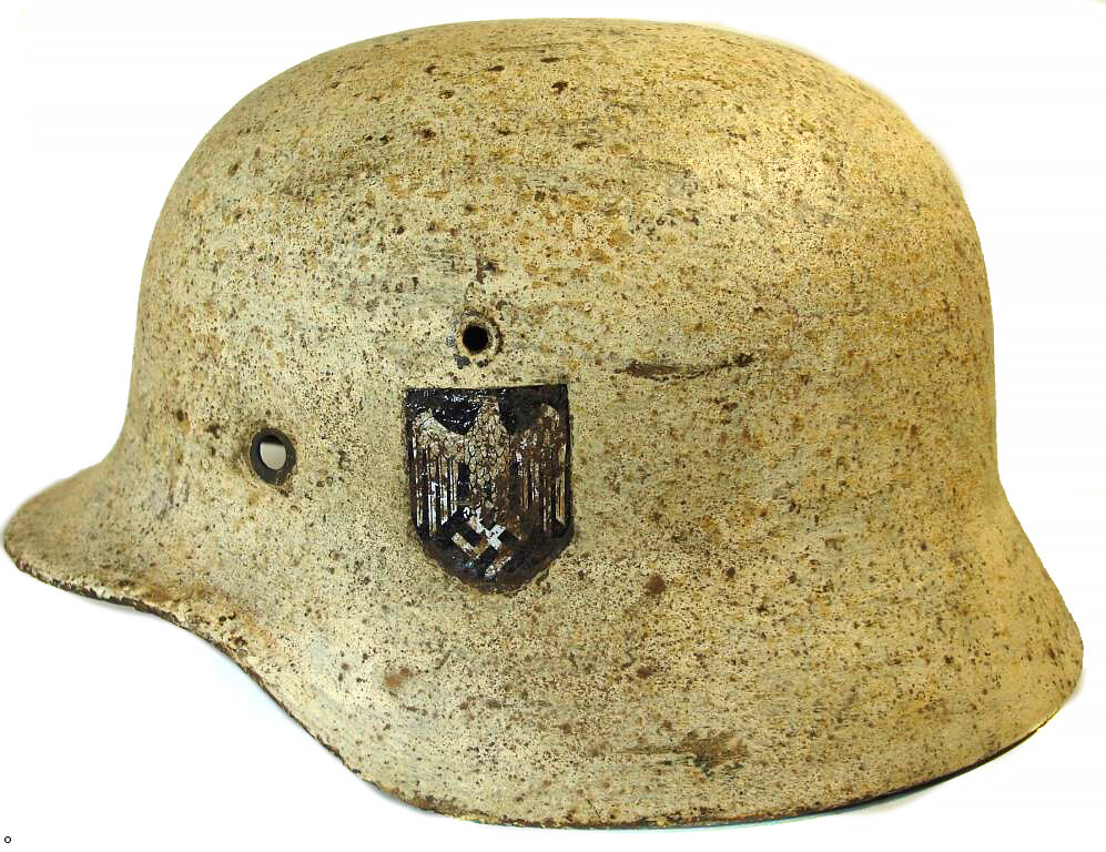Restored Winter camo German helmet M40, Wehrmacht