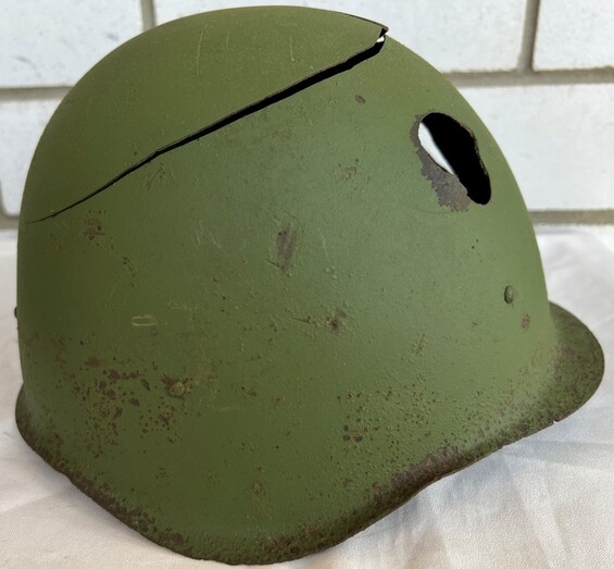 Soviet helmet SSh40 / from Stalingrad