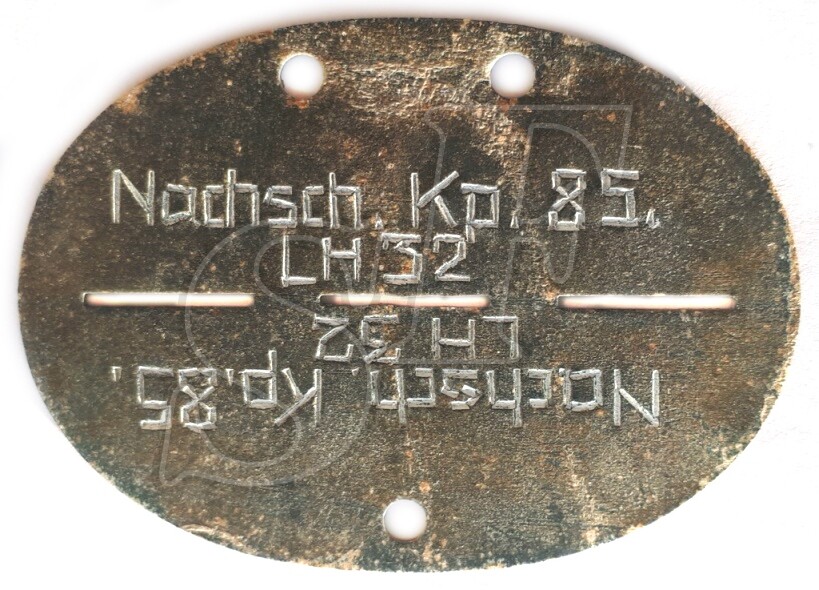 Dog tag Nachsch.kp.85 LH 32