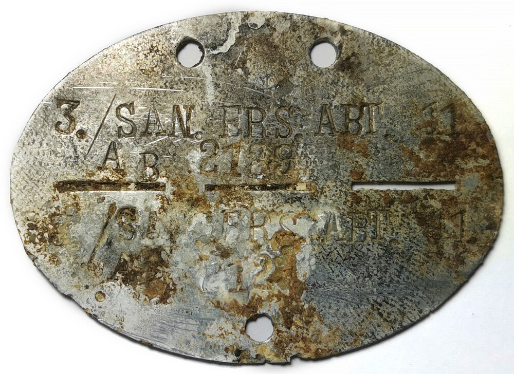 German dogtag 3./SAN.ERS.ABT.11 / from Stalingrad