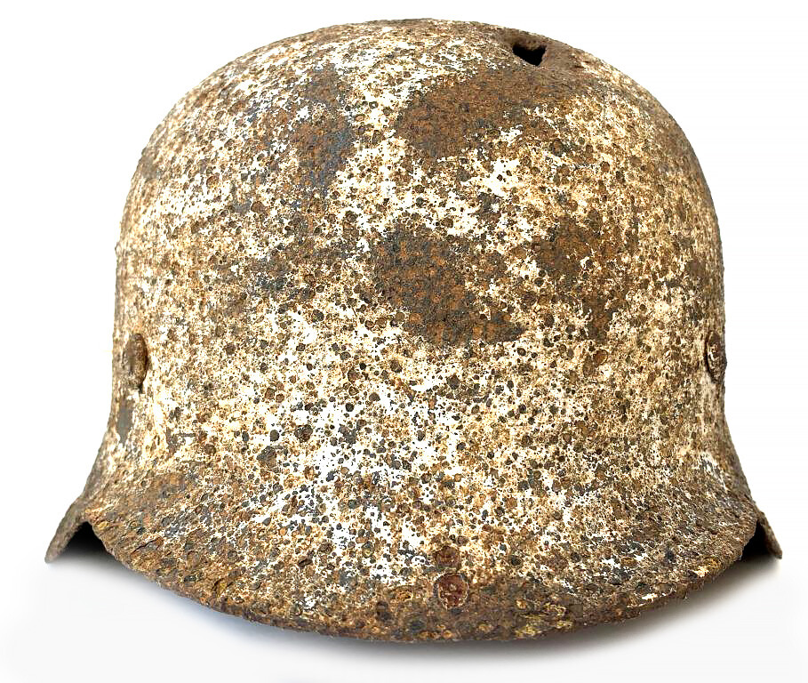 Winter Camo German helmet M42 / from Leningrad