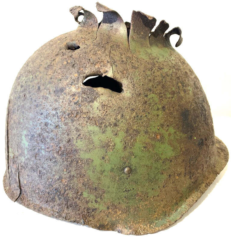 Soviet helmet SSh40 / from Leningrad