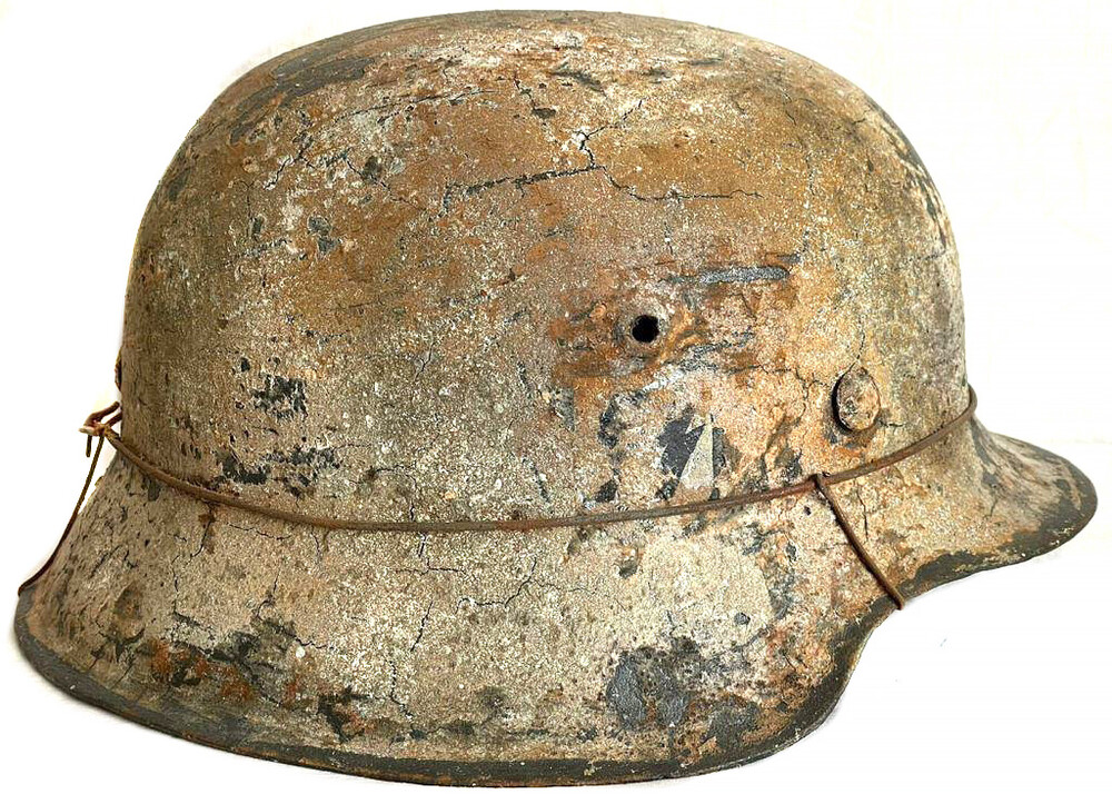 Restored German helmet M42, Waffen SS