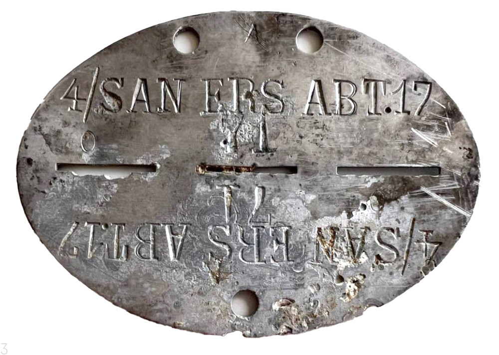 German dogtag 3/SAN ERS ABT.17 / from Stalingrad