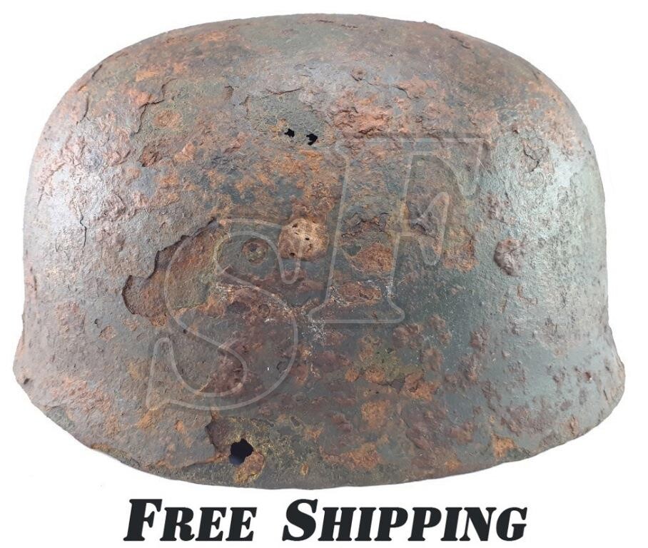 German helmet М38 paratrooper (Fallschirmjägerhelm) / from Stalingrad