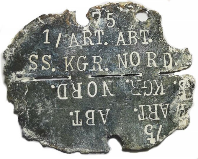 German dogtag 1/ART.ABT. SS.KGR.NORD