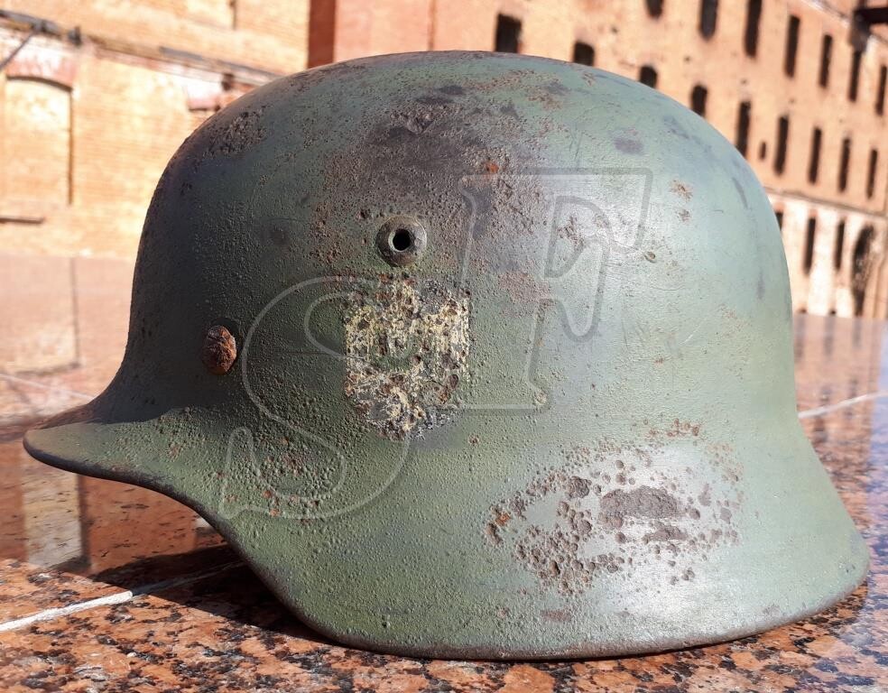 German steel helmet M35 from village Vertyachiy