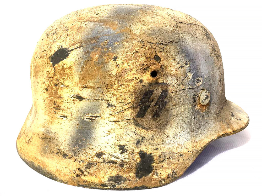 Restored German helmet M35, Waffen SS