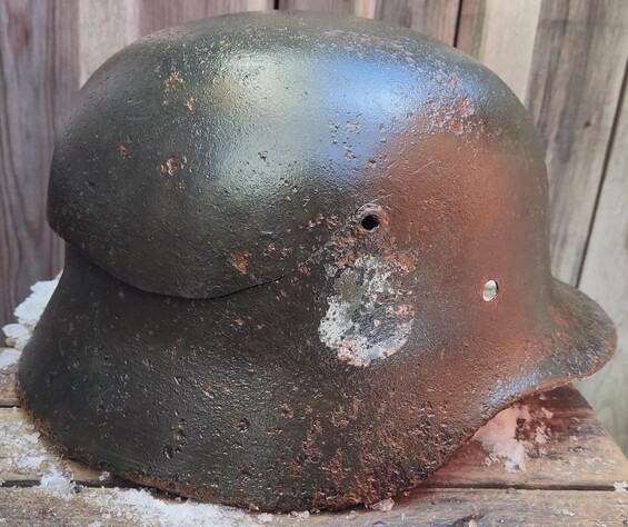 German helmet M35 DD / from Smolensk