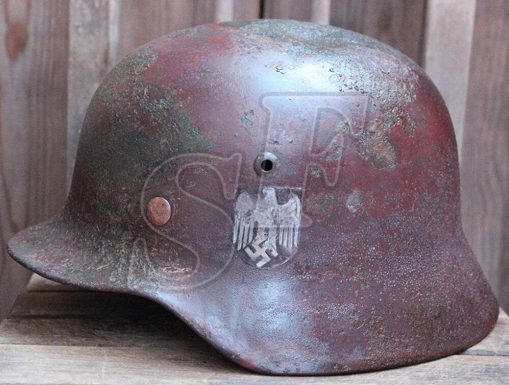 German helmet М35, Wehrmacht / from Karelia