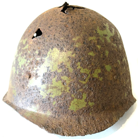 Soviet helmet SSh-40 / from Stalingrad