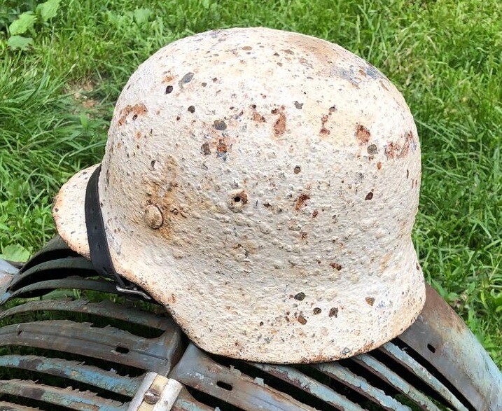 Winter camo helmet M35 (3rd Jaeger Division of the Wehrmacht) / from Murmansk