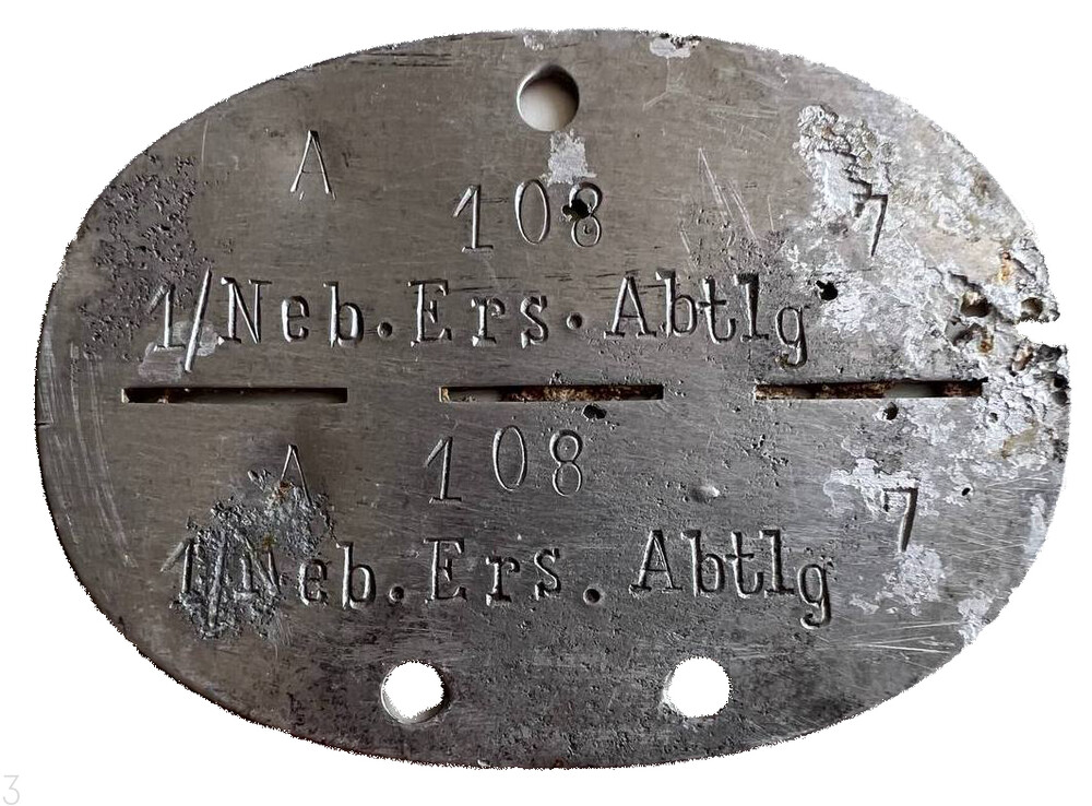 German dogtag 1/Neb.Ers.Abtlg / from Stalingrad