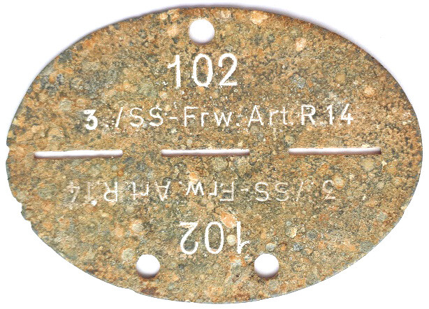 Dogtag 3./SS-Frw.Art.R.14 / from Ukraine