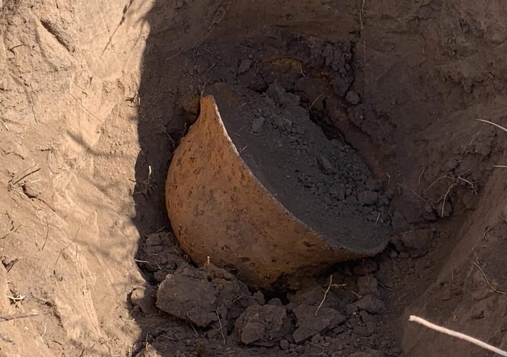 German helmet M35 / from Stalingrad