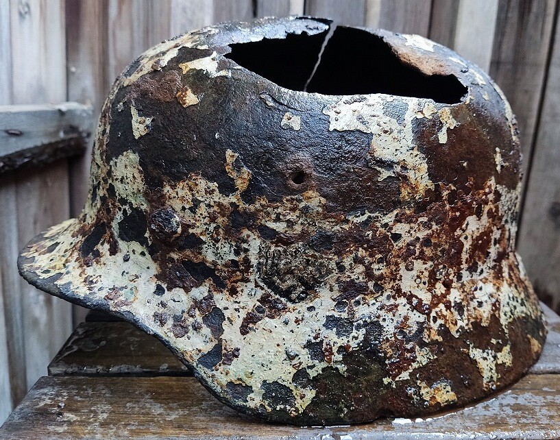 Winter Camo Wehrmacht helmet M40 / from Novgorod