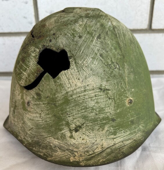 Winter camo Soviet helmet SSh40 / from Stalingrad