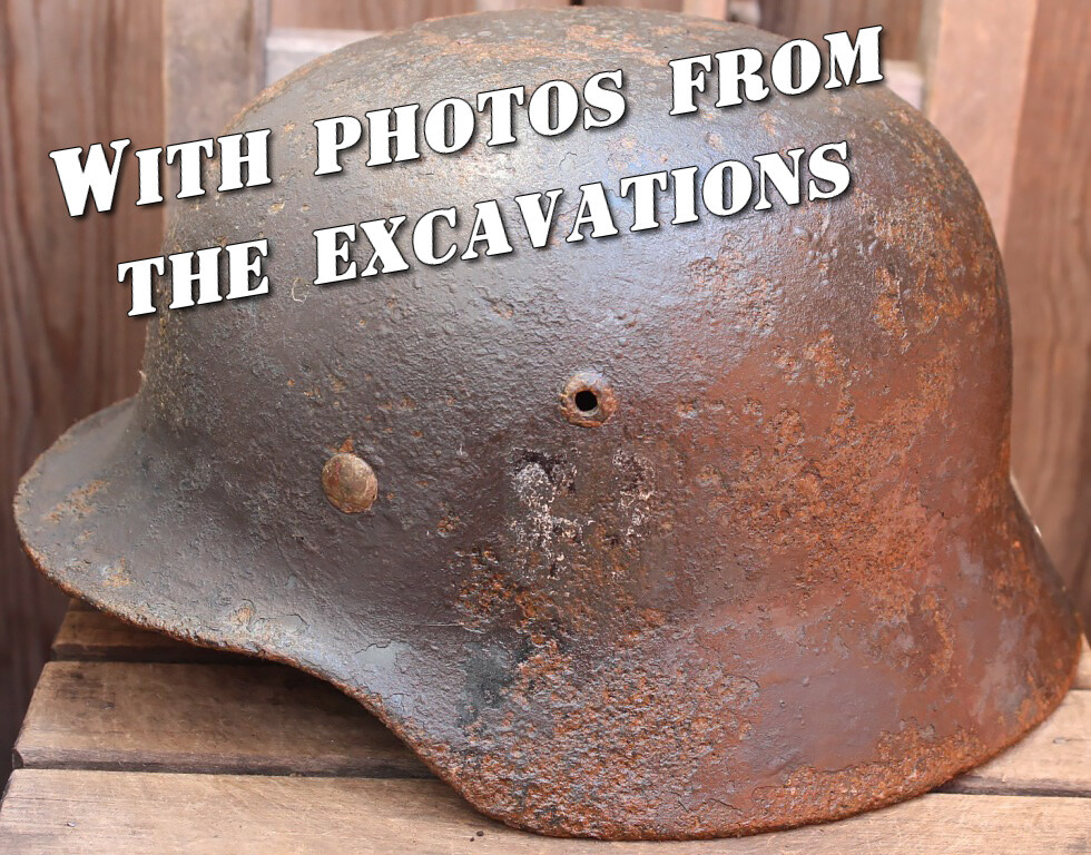 Wehrmacht helmet M35 / from Stalingrad