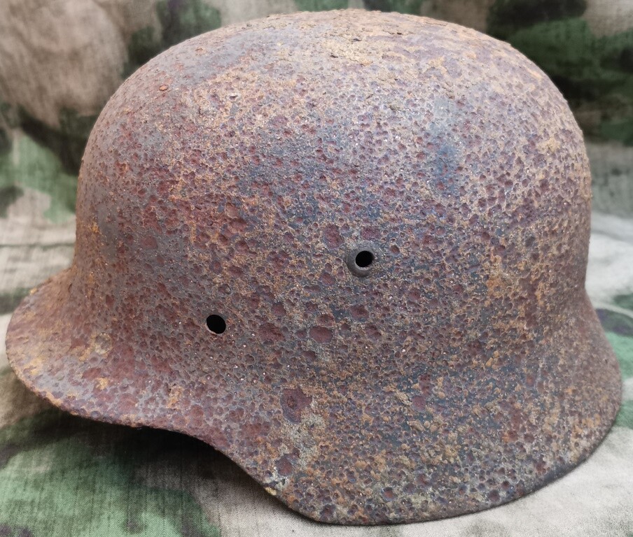 German helmet M35 / from Karelia