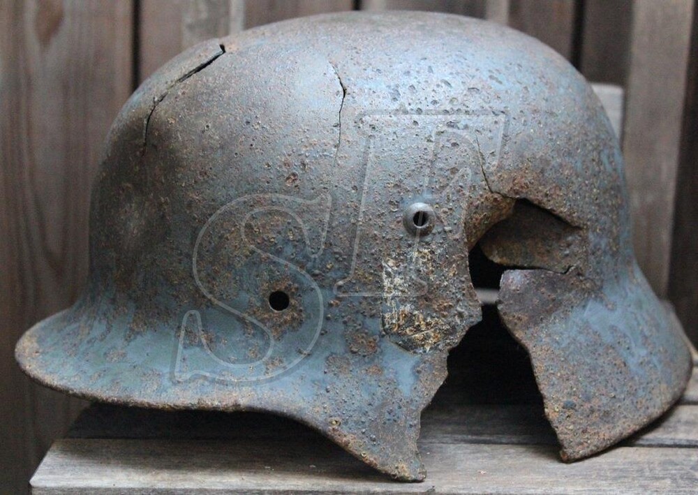 German helmet М35 from Leningrad region