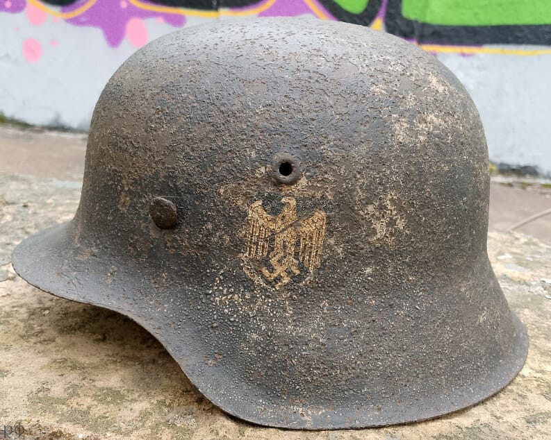 Wehrmacht helmet M42 / from Pskov