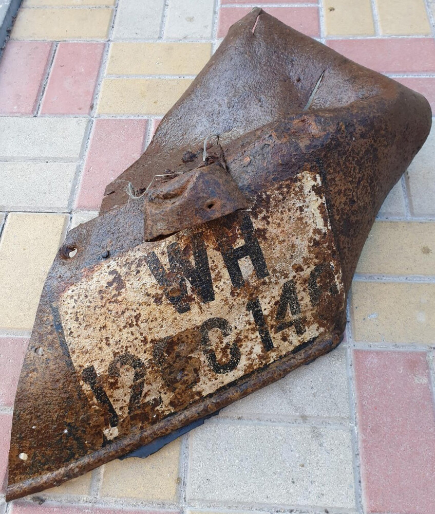 Sd.Kfz.250 vehicle registration plate / from Stalingrad
