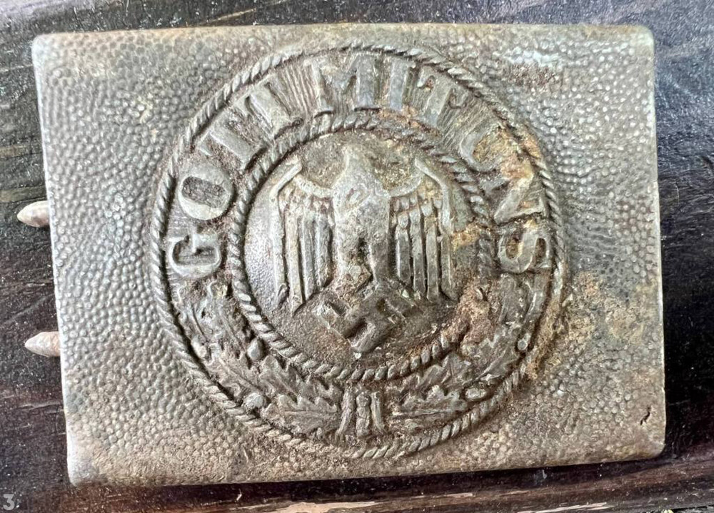 Wehrmacht belt buckle "Gott mit Uns" / from Stalingrad