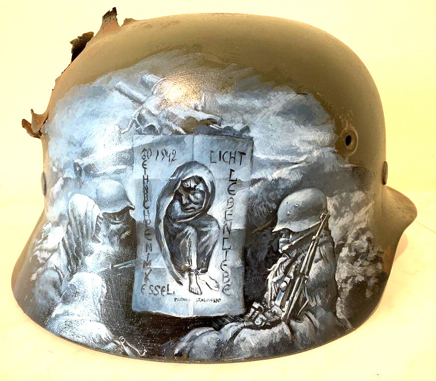 Restored German helmet M40