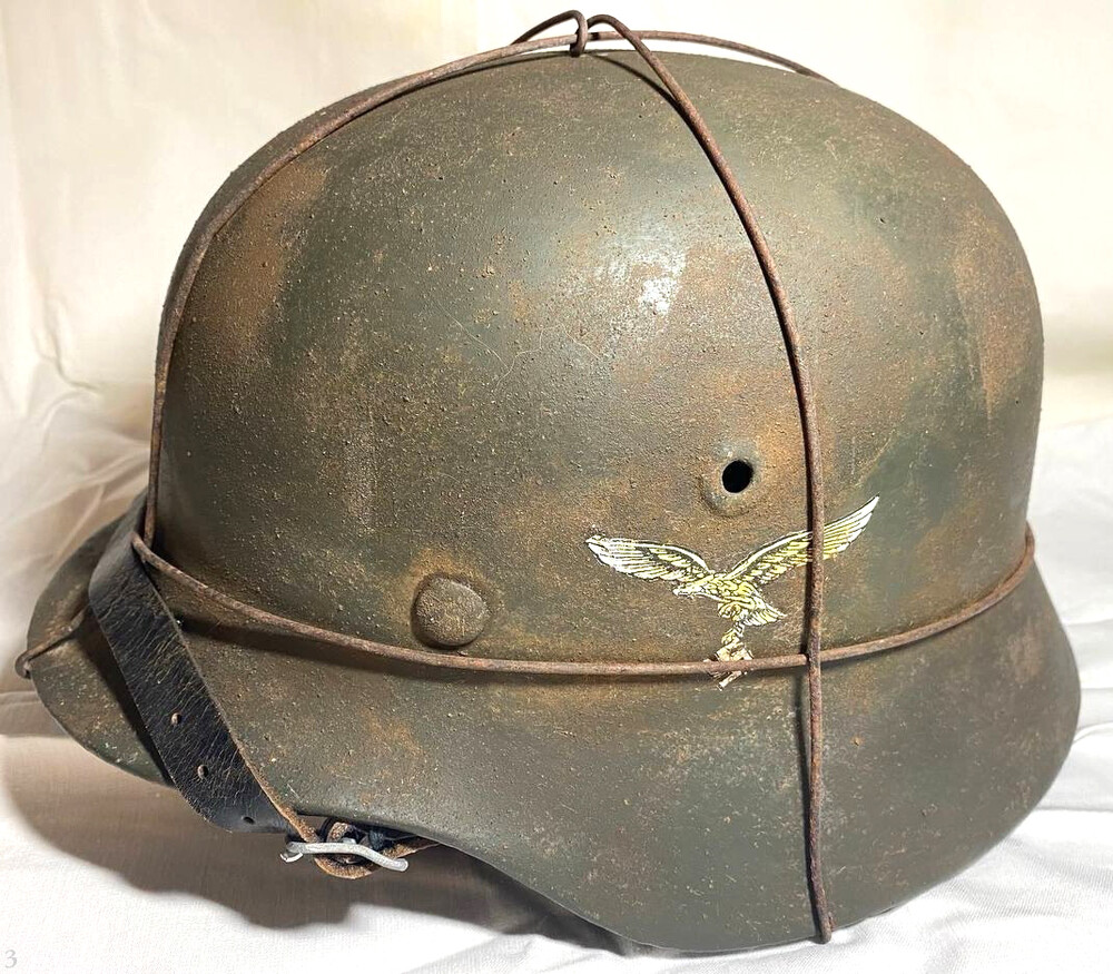 Restored German helmet M40, Luftwaffe