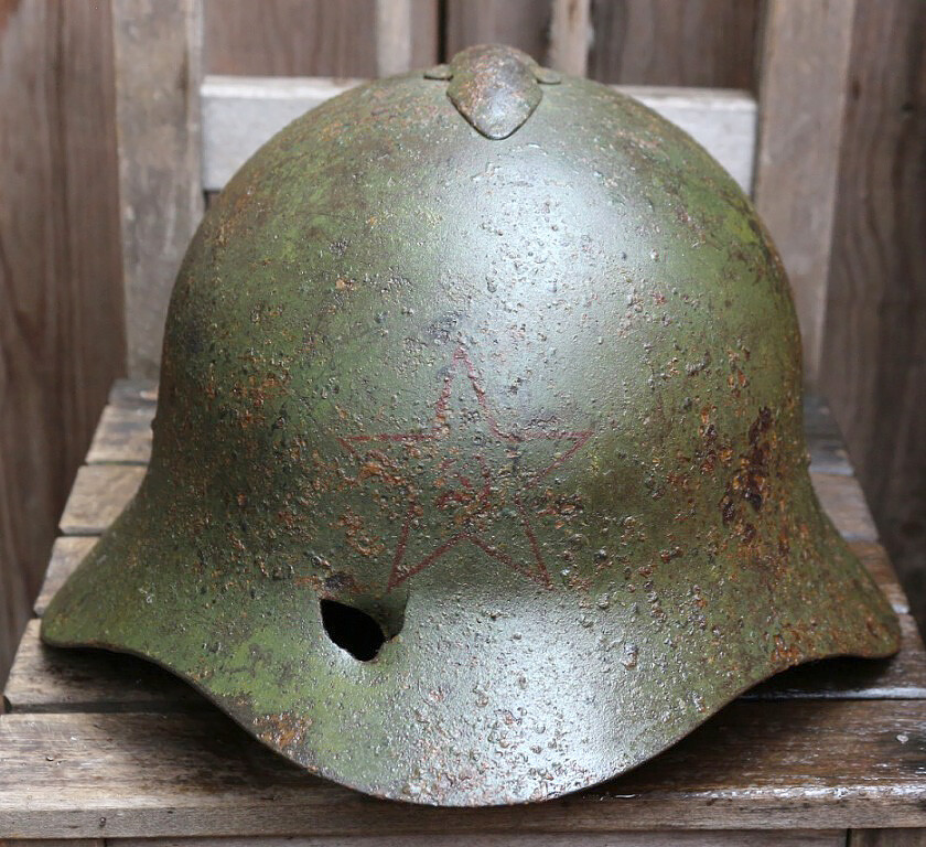 Soviet helmet SSh36 / from Stalingrad