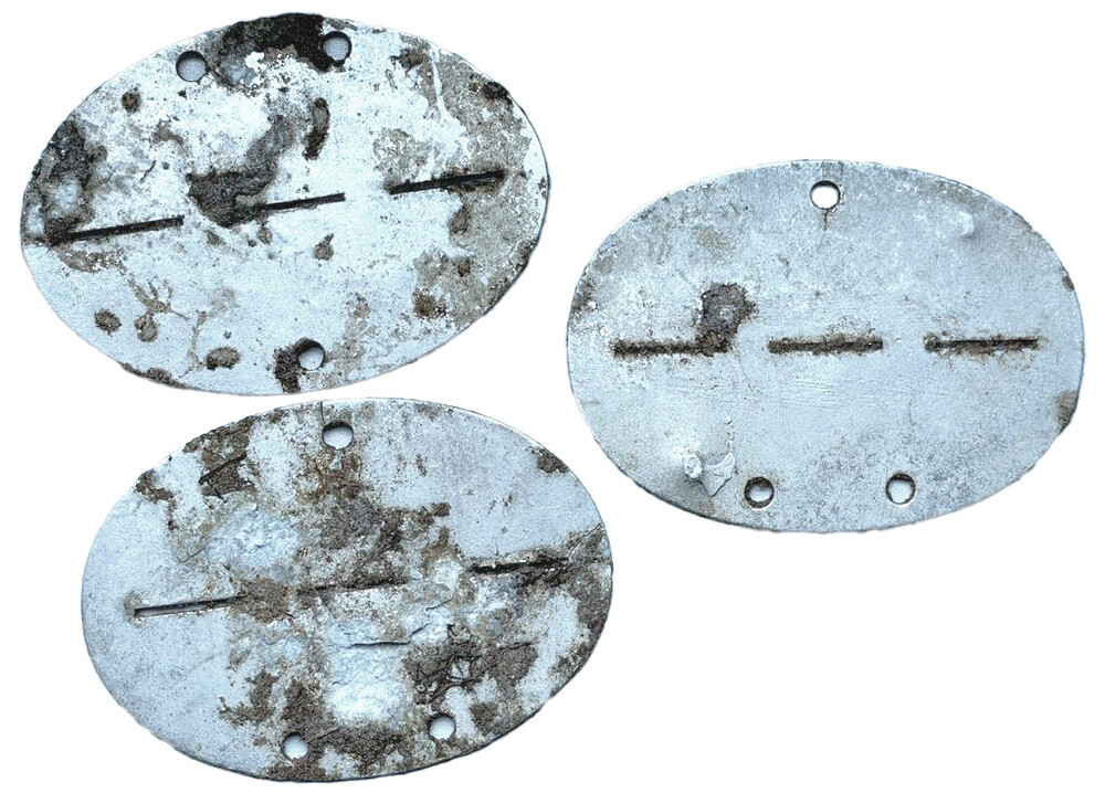 3 German dogtags, sappers / from Konigsberg