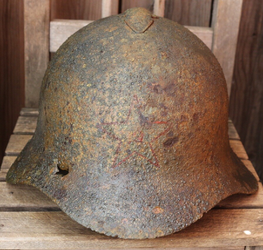 Soviet helmet SSh36 / from Stalingrad