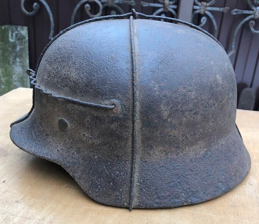 German helmet M35 / from Stalingrad