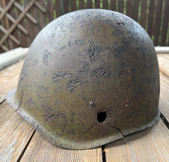 Soviet helmet SSh40 / from Stalingrad