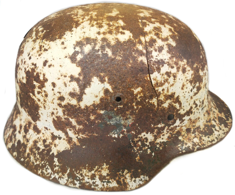 Winter camo German helmet M35 / from Moscow