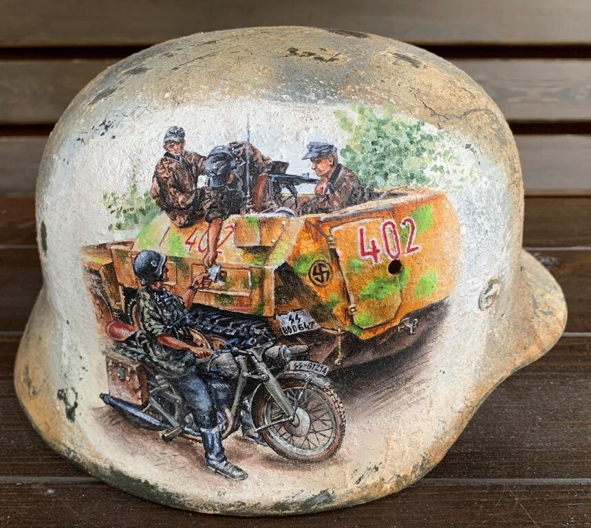 Restored German helmet, Wehrmacht