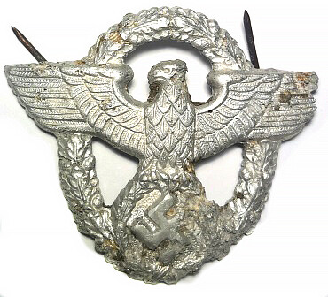 Nazi police officer visor cap eagle / from Konigsberg