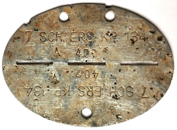 German dogtag 7 SCH.ERS.KP. 134
