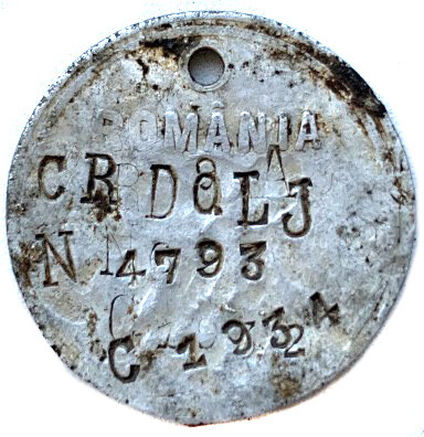 Romanian dogtag / from Ukraine