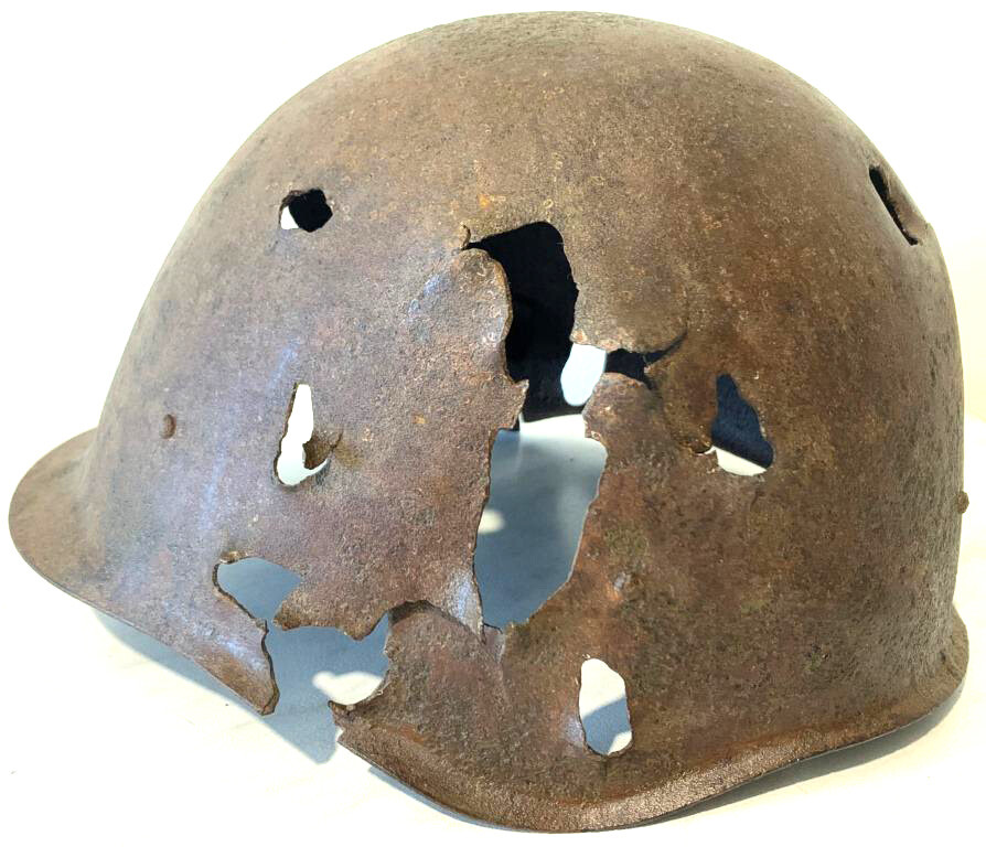 Soviet helmet SSh40 / from Stalingrad