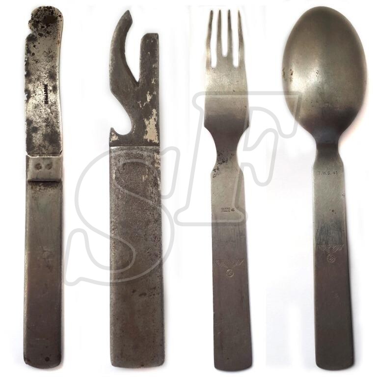 Set fork + knife + spoon + can opener