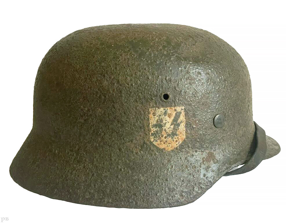 Waffen SS helmet M35 DD / from Demyansk pocket
