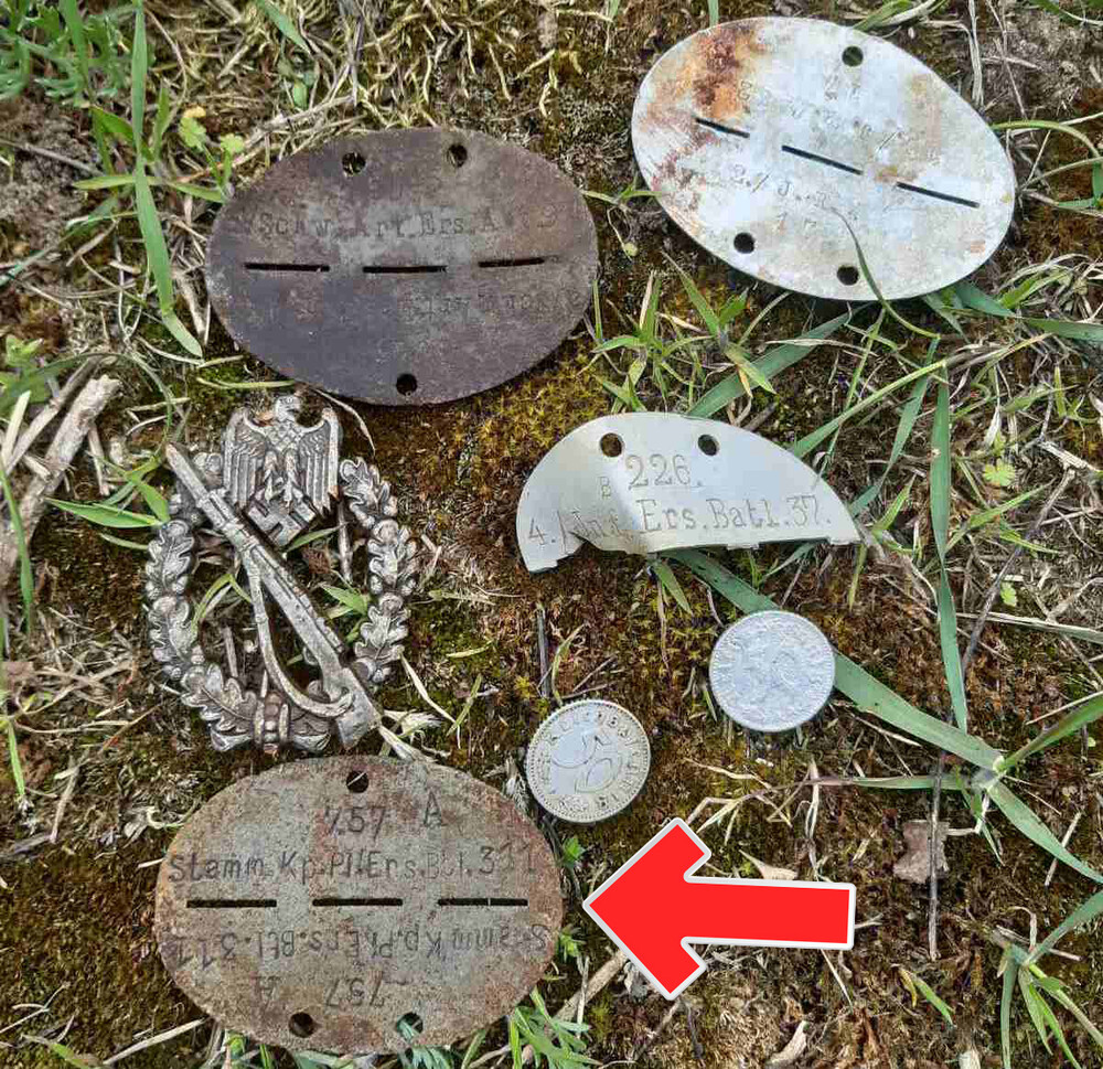 German dogtag Stamm.Kp.Pi.Ers.Btl 311/ from Belarus