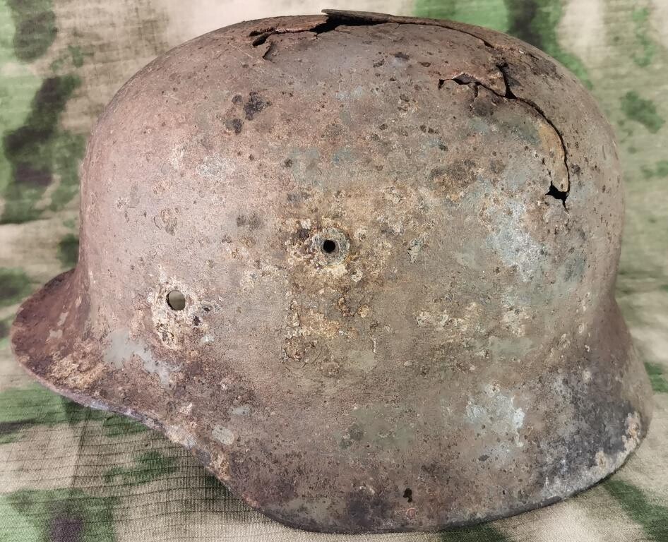 German helmet M35 / from Staraya Russa