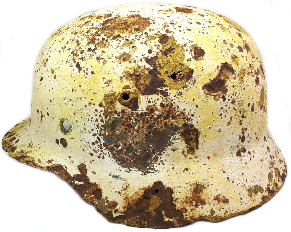 Winter camo helmet M35 DD / from Stalingrad