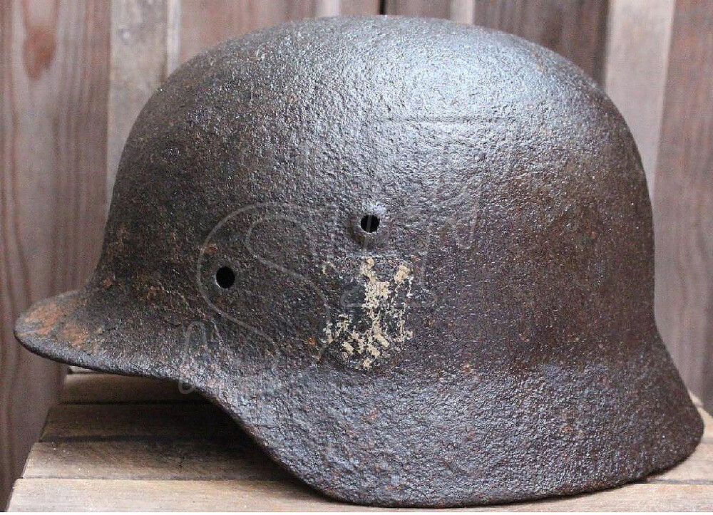 German helmet M40 / from Smolensk