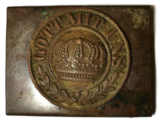 German belt buckle "Gott mit Uns" / from Insterburg